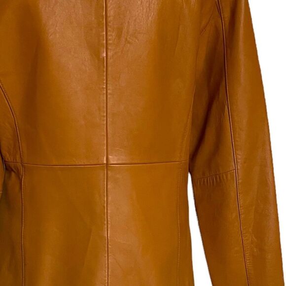 Vintage Beyond Sport California Sculpted Leather Jacket in Hazelnut Brown - Picture 13 of 16